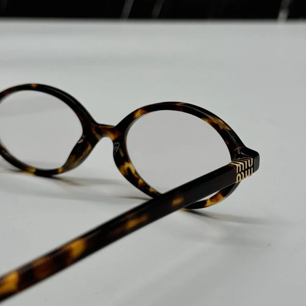 NEW MIU MIU MU04ZSF OVAL HAVANA BROWN EYEGLASSES MU04ZS VAU08N WOMEN MIU MIU